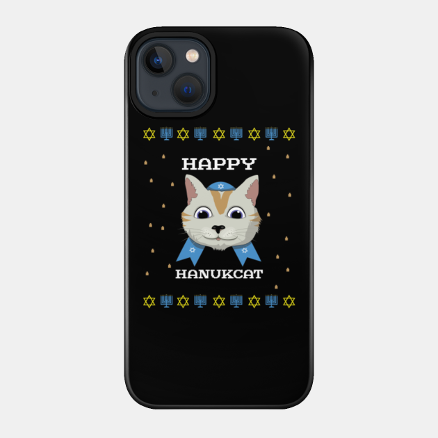 Hanukcat Cat Menorah Happy Hanukkah 2021 - Hanukkah - Phone Case