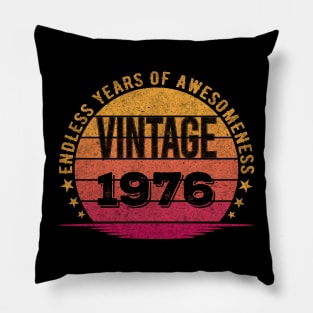 Vintage 1976 46th Birthday Gift Idea 46 Years Old Pillow