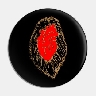 lion heart Pin