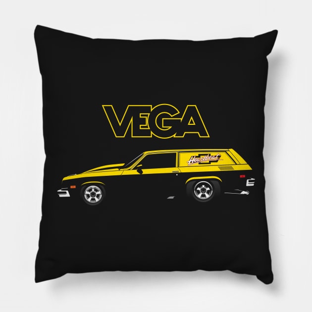 YELLOW VEGA PRO STOCK PANEL DELIVERY Pillow by BriteDesign