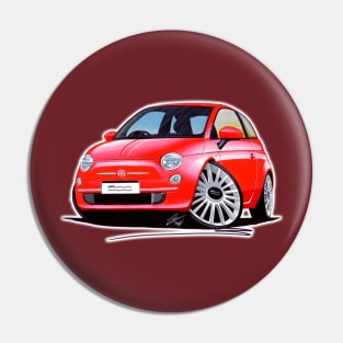 Fiat 500 Red Pin