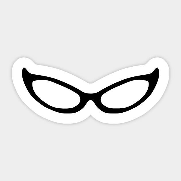 Retro Cat Eye Glasses Cat Eye Sticker Teepublic Uk