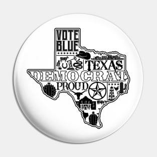 Vote Texas Democrat Pin