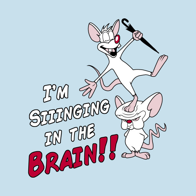 Singing in the Brain Pinky And The Brain TShirt TeePublic