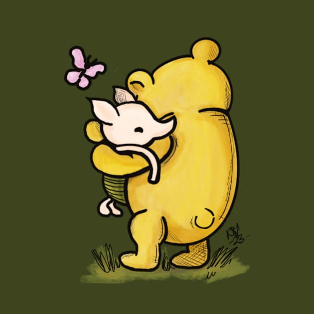 Hugs - Winnie the Pooh and Piglet, too by Alt World Studios