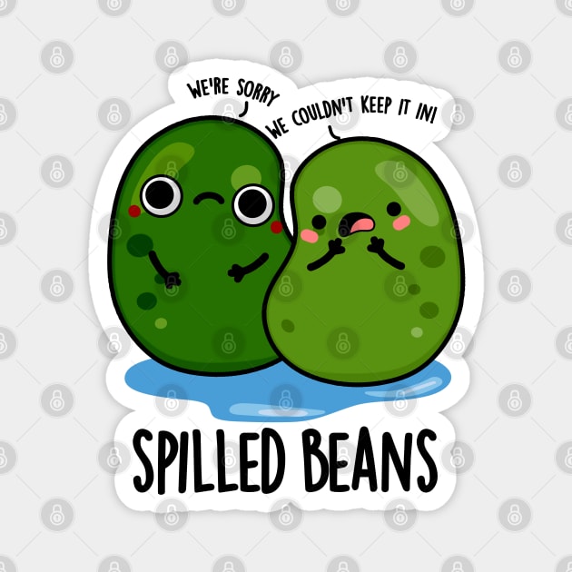 Spilled Beans Cute Veggie Bean Pun Magnet by punnybone