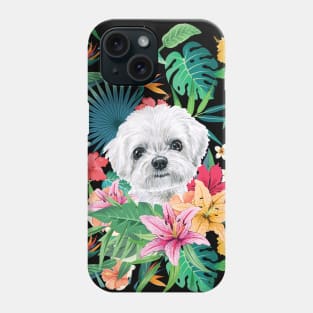 Tropical Maltese Dog 1 Phone Case