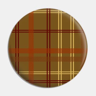 Autumn Plaid Pattern Pin