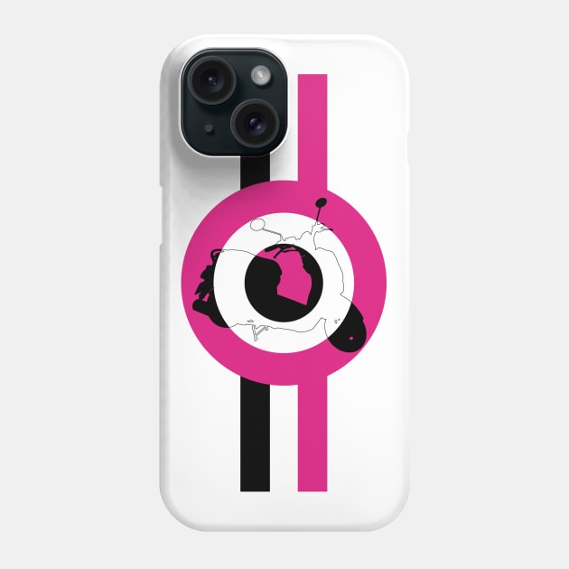 Retro Mod Scooter Target Phone Case by markmurphycreative