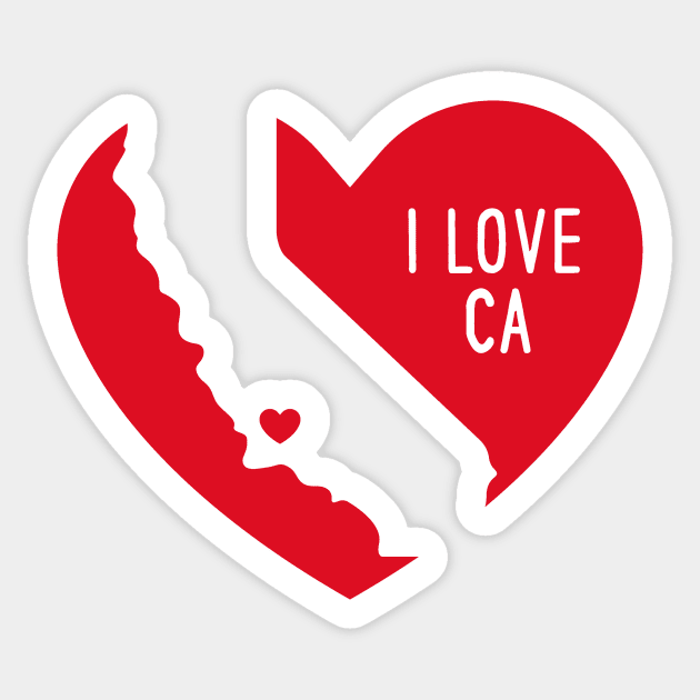 I Love California' Sticker