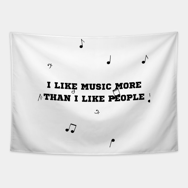 i like music more than i like people - music lovers Tapestry by Clouth Clothing 