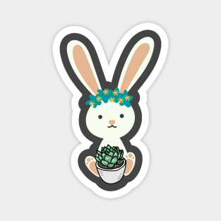 Easter Bunny X Succulent Magnet