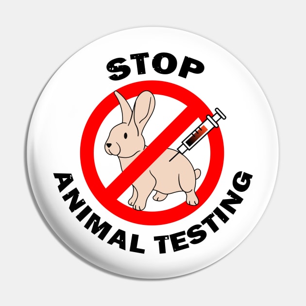 Stop Animal Testing Animal Activism Rabbit Animal Welfare Pin by Mochabonk