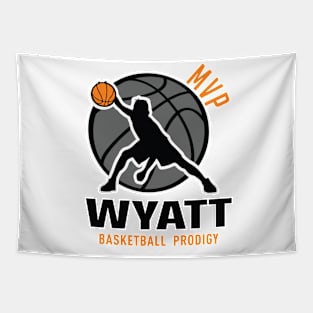 Wyatt MVP Custom Player Basketball Prodigy Your Name Tapestry