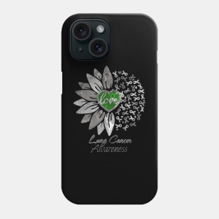 Lung Cancer Awareness Green Heart Edition Phone Case