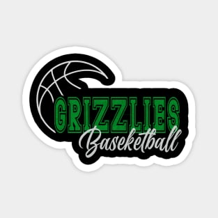 Classic Name Grizzlies Vintage Styles Green Basketball Magnet