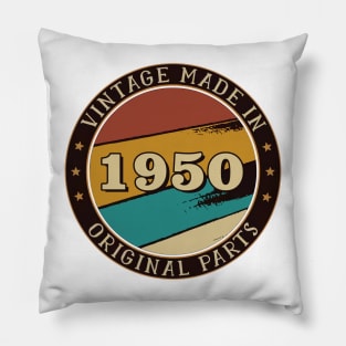 Vintage Made In 1950 Original Parts Pillow