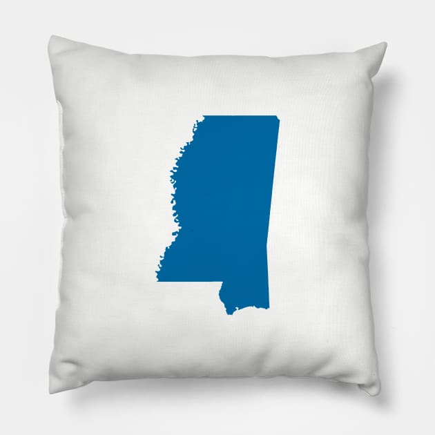 Powder Blue Mississippi Pillow by AdventureFinder