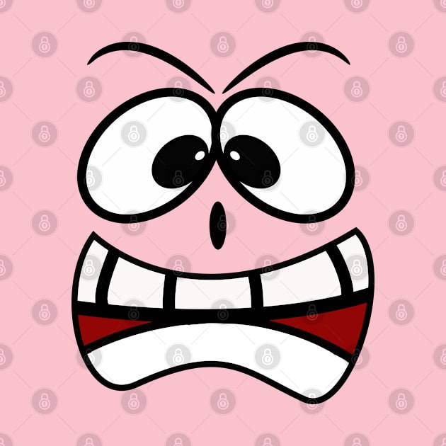 Scared Funny Face Cartoon Emoji by AllFunnyFaces