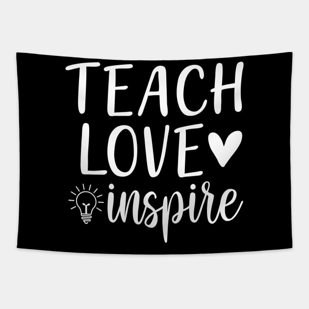 Teach love inspire saying Tapestry by colorbyte