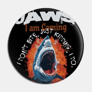 GREAT WHITE SHARK，JAWS BITE T-SHIRT 01 Pin