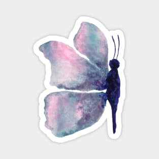 beautiful pink blue purple watercolour butterfly watercolor butterflies butterfly Magnet