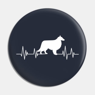 Cute shetland sheepdog Heartbeat dog Heartbeat Silhouette Pin