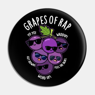 Grapes Of Rap Cute Fruit Pun Pin