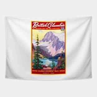 Vintage Travel Poster  Canada British Columbia 2 Tapestry