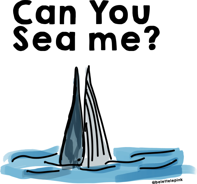 Can you sea the whale? Kids T-Shirt by belettelepink