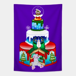 Festive Christmas Cake Tapestry