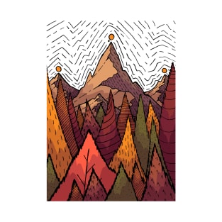 The autumn peaks and suns T-Shirt