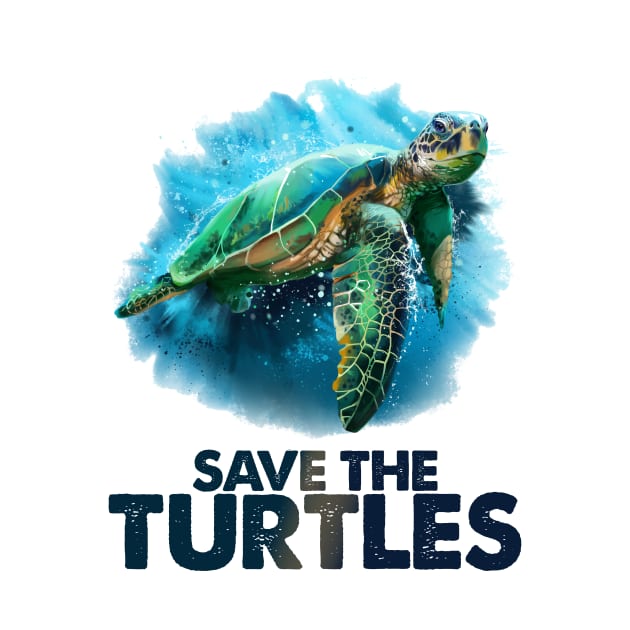 Save The Turtles! Clean Ocean Gift by Jamrock Designs