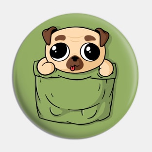 Pocket Pug Puppy Pin