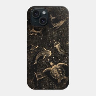 Cosmic Ocean -  Dark GOLD Version Phone Case