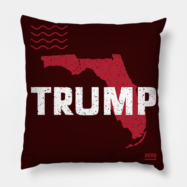 Trump Florida 2020 - Red Wave, Red State Pillow by Family Heritage Gifts