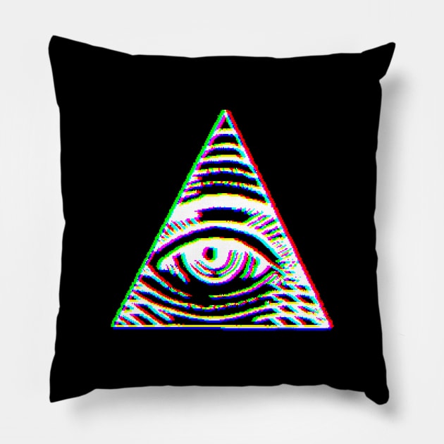 VHS Illuminati Pillow by pixtees