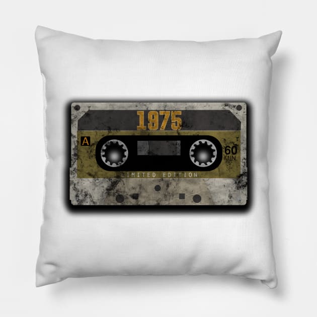 1975 Cassette Pillow by bulletstudios