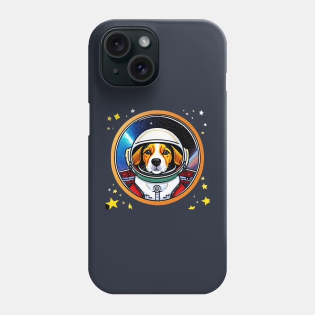 Beagle Dog in Space Phone Case by Midcenturydave