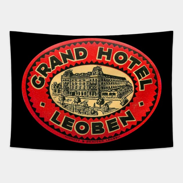 Grand Hotel Leoben Tapestry by MindsparkCreative