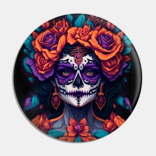 Beautiful mexican catrina Pin