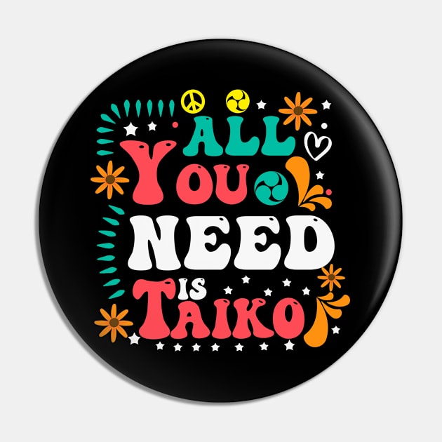 All You Need Is Taiko Mitsudomoe Symbol Pin by BonnaVida