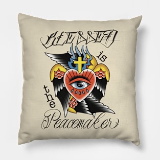 Peacemaker (light colored shirts, front and back print) Pillow