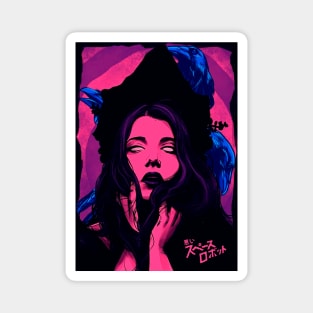 Goth Style Girl Vaporwave Urban Fashion Magnet