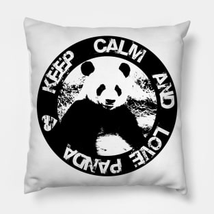 Keep Calm and Love Panda Pillow