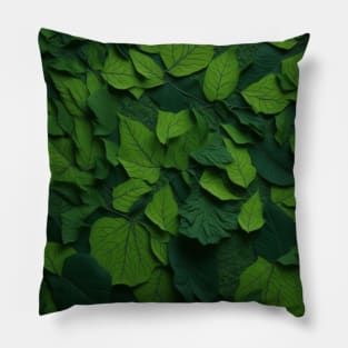 A mesmerizing mosaic of forest leaves Pillow