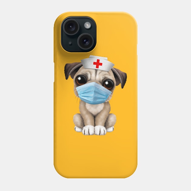 Cute Pug Puppy Nurse Phone Case by jeffbartels