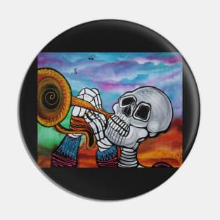 Skeleton Serenade Pin