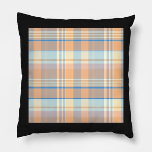 Spring Aesthetic Iona 1 Hand Drawn Textured Plaid Pattern Pillow