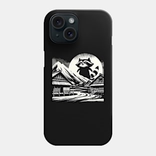 Japanese Big Raccoon Pun Funny Raccoon Phone Case